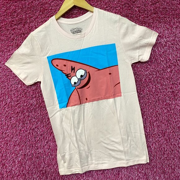 Nickelodeon Spongebob SquarePants Patrick Meme Pink T-Shirt Extra Small - Picture 3 of 4